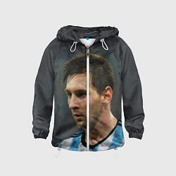 Ветровка с капюшоном детская Leo Messi, цвет: 3D-белый