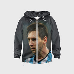 Ветровка с капюшоном детская Leo Messi, цвет: 3D-белый