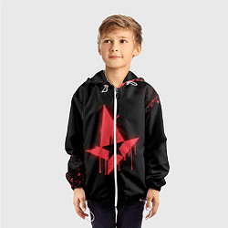 Ветровка с капюшоном детская Astralis: Black collection, цвет: 3D-белый — фото 2