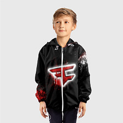 Ветровка с капюшоном детская FaZe Clan: Black collection, цвет: 3D-белый — фото 2