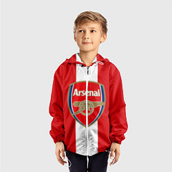 Ветровка с капюшоном детская Arsenal FC: Red line, цвет: 3D-белый — фото 2