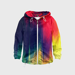 Ветровка с капюшоном детская Stylize color, цвет: 3D-белый