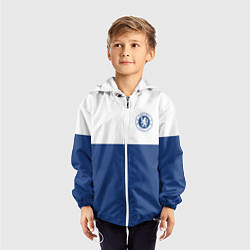 Ветровка с капюшоном детская Chelsea FC: Light Blue, цвет: 3D-белый — фото 2