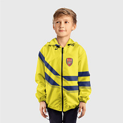 Ветровка с капюшоном детская Arsenal FC: Yellow style, цвет: 3D-черный — фото 2