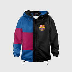 Ветровка с капюшоном детская Barcelona FC: Black style, цвет: 3D-черный