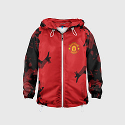 Ветровка с капюшоном детская FC Manchester United: Red Original, цвет: 3D-белый