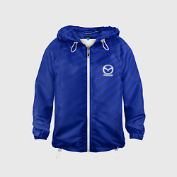 Ветровка с капюшоном детская Mazda: Blue Sport, цвет: 3D-белый