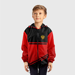 Ветровка с капюшоном детская Russia: Red Sport, цвет: 3D-черный — фото 2