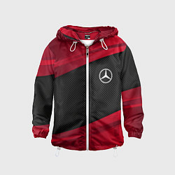 Ветровка с капюшоном детская Mercedes Benz: Red Sport, цвет: 3D-белый