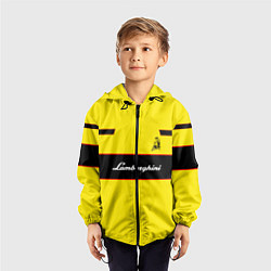 Ветровка с капюшоном детская Lamborghini Style цвета 3D-черный — фото 2