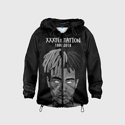 Ветровка с капюшоном детская XXXTentacion: 1998-2018, цвет: 3D-черный