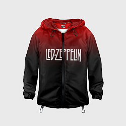Ветровка с капюшоном детская Led Zeppelin, цвет: 3D-черный