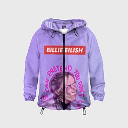 Ветровка с капюшоном детская Billie Eilish, цвет: 3D-черный