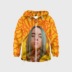 Ветровка с капюшоном детская Billie Eilish, цвет: 3D-белый