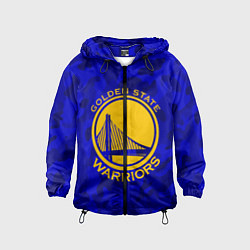 Ветровка с капюшоном детская GOLDEN STATE WARRIORS, цвет: 3D-черный