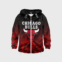 Ветровка с капюшоном детская CHICAGO BULLS, цвет: 3D-белый