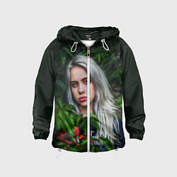 Ветровка с капюшоном детская BILLIE EILISH, цвет: 3D-белый