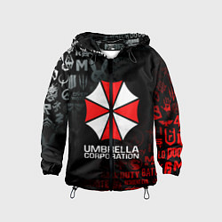 Ветровка с капюшоном детская RESIDENT EVIL UMBRELLA CORP, цвет: 3D-черный