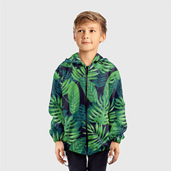Ветровка с капюшоном детская Тропики, цвет: 3D-черный — фото 2