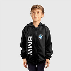 Ветровка с капюшоном детская BMW, цвет: 3D-черный — фото 2