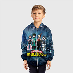 Ветровка с капюшоном детская Моя геройская академия, цвет: 3D-белый — фото 2