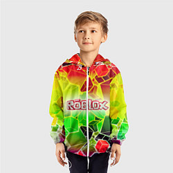 Ветровка с капюшоном детская Роблокс, цвет: 3D-белый — фото 2