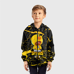 Ветровка с капюшоном детская Brawl Stars Leon Duck, цвет: 3D-черный — фото 2
