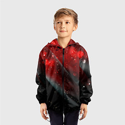 Ветровка с капюшоном детская Red & Black, цвет: 3D-черный — фото 2