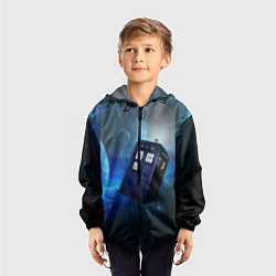 Ветровка с капюшоном детская ТАРДИС, цвет: 3D-черный — фото 2