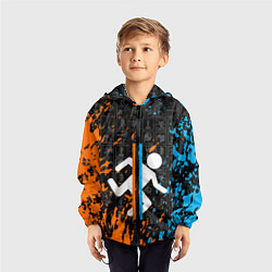 Ветровка с капюшоном детская PORTAL 2, цвет: 3D-черный — фото 2