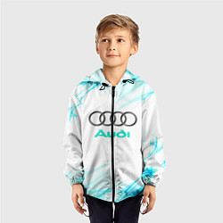 Ветровка с капюшоном детская Audi, цвет: 3D-черный — фото 2