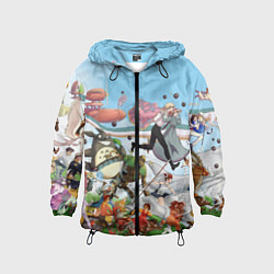Ветровка с капюшоном детская Studio Ghibli, цвет: 3D-черный