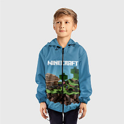 Ветровка с капюшоном детская Minecraft, цвет: 3D-черный — фото 2
