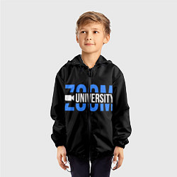 Ветровка с капюшоном детская ZOOM, цвет: 3D-черный — фото 2