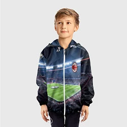 Ветровка с капюшоном детская FC MILAN, цвет: 3D-белый — фото 2