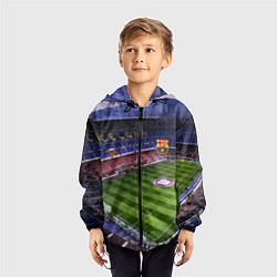 Ветровка с капюшоном детская FC BARCELONA, цвет: 3D-черный — фото 2