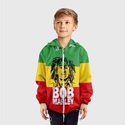 Ветровка с капюшоном детская Bob Marley, цвет: 3D-белый — фото 2
