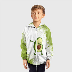 Ветровка с капюшоном детская Авокадо, цвет: 3D-белый — фото 2