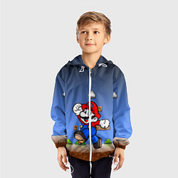 Ветровка с капюшоном детская Mario, цвет: 3D-белый — фото 2