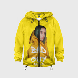 Ветровка с капюшоном детская Billie Eilish Билли Айлиш, цвет: 3D-черный