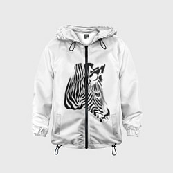 Ветровка с капюшоном детская Zebra, цвет: 3D-черный