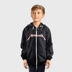 Ветровка с капюшоном детская Metallica, цвет: 3D-белый — фото 2