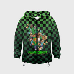 Ветровка с капюшоном детская Minecraft, цвет: 3D-черный