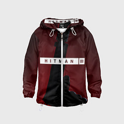 Ветровка с капюшоном детская Hitman III, цвет: 3D-белый
