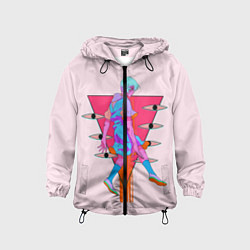 Ветровка с капюшоном детская Евангилион, цвет: 3D-черный