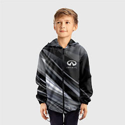 Ветровка с капюшоном детская Infiniti, цвет: 3D-черный — фото 2