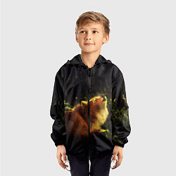 Ветровка с капюшоном детская Лисица, цвет: 3D-черный — фото 2