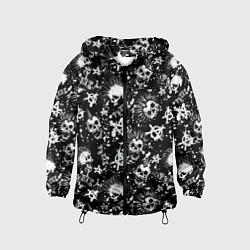 Ветровка с капюшоном детская Панк, цвет: 3D-черный