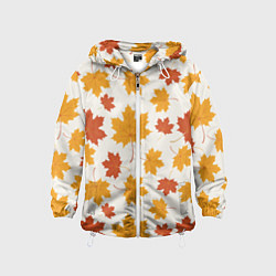 Ветровка с капюшоном детская Осень Autumn, цвет: 3D-белый