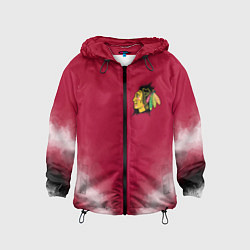 Ветровка с капюшоном детская Chicago Blackhawks, цвет: 3D-черный